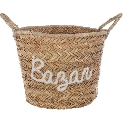 Panier en osier blanc Atmosphera 41cm - Panier de rangement - Publicité Panier en osier blanc Atmosphera 41cm - Panier de rangement - Publicité