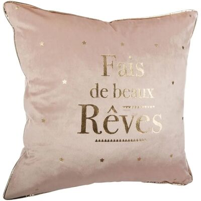 Coussin Atmosphera Rêves 40x40cm - Rose - Doux et Brillant - Publicité Coussin Atmosphera Rêves 40x40cm - Rose - Doux et Brillant - Publicité