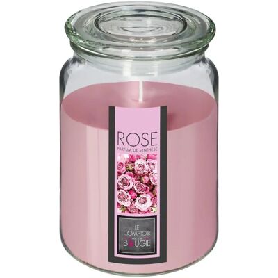 Bougie parfumée Rose Atmosphera - Verre - 72H - 10cm - Publicité Bougie parfumée Rose Atmosphera - Verre - 72H - 10cm - Publicité