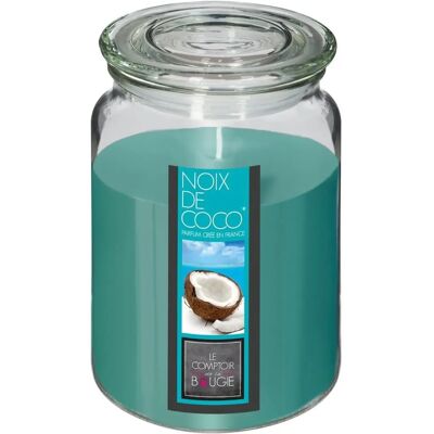 Bougie Atmosphera - Parfum Coco Bleu - 72h de Brûlage - 10cm x 14,5cm - Publicité Bougie Atmosphera - Parfum Coco Bleu - 72h de Brûlage - 10cm x 14,5cm - Publicité