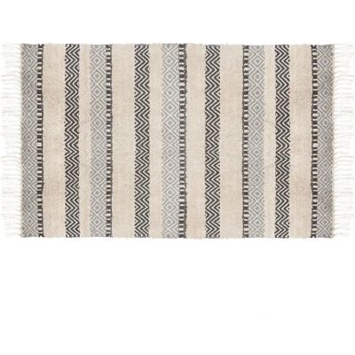 Tapis en coton naturel Atmosphera 156150B - Tapis géométrique - Publicité Tapis en coton naturel Atmosphera 156150B - Tapis géométrique - Publicité