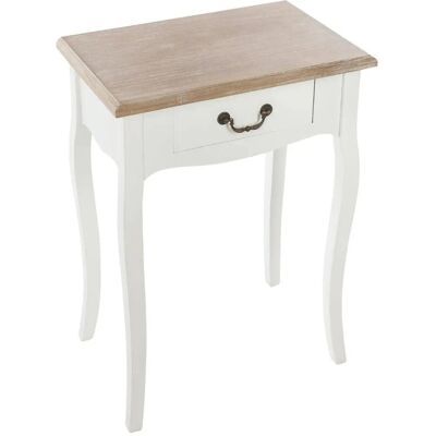 Atmosphera Weiße Chrysa Nachttisch - Klassischer Stil, MDF, 47x30x65cm Atmosphera Weiße Chrysa Nachttisch - Klassischer Stil, MDF, 47x30x65cm