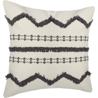 Housse de coussin Atmosphera motif ethnique gris 40x40cm - Publicité Housse de coussin Atmosphera motif ethnique gris 40x40cm - Publicité