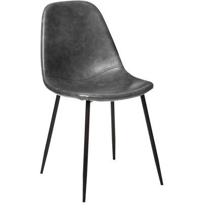 Silla Gris Vladi de Atmosphera - Diseño vintage en madera y metal Silla Gris Vladi de Atmosphera - Diseño vintage en madera y metal