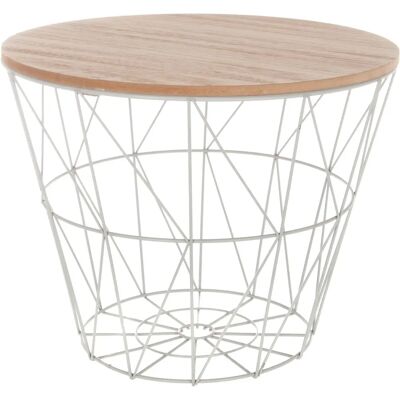 Table basse gris en acier et MDF Atmosphera Kumi - Table basse - Publicité Table basse gris en acier et MDF Atmosphera Kumi - Table basse - Publicité