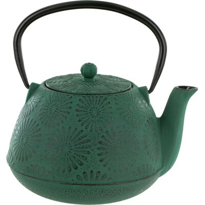 Théière en fonte émaillée vert émeraude Hanami - 1,2 L - Publicité Théière en fonte émaillée vert émeraude Hanami - 1,2 L - Publicité