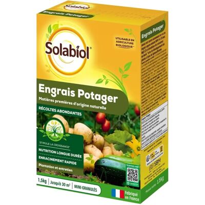 Solabiol Engrais Organique pour Potager - Nutrition Longue Durée - Publicité Solabiol Engrais Organique pour Potager - Nutrition Longue Durée - Publicité