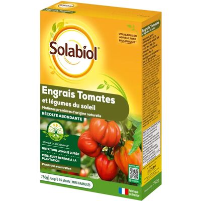 Engrais bio Solabiol pour tomates et légumes - 750g - Publicité Engrais bio Solabiol pour tomates et légumes - 750g - Publicité