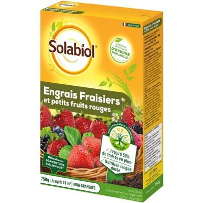 Solabiol Engrais pour fraises et petits fruits 750g - Engrais - Publicité Solabiol Engrais pour fraises et petits fruits 750g - Engrais - Publicité