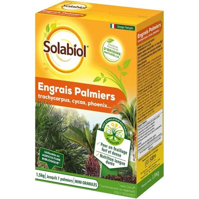 Concime biologico Solabiol SOPALMY15 - Palme e piante mediterranee - 1,5 Kg Concime biologico Solabiol SOPALMY15 - Palme e piante mediterranee - 1,5 Kg