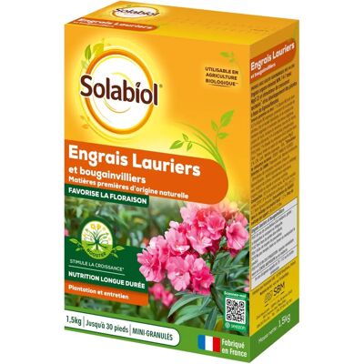 Engrais bio Solabiol - Laurier Bougainvillea - 1,5 kg - Publicité Engrais bio Solabiol - Laurier Bougainvillea - 1,5 kg - Publicité