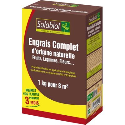 Solabiol Vollständiger Dünger - 1kg für Gärten & Obstbäume Solabiol Vollständiger Dünger - 1kg für Gärten & Obstbäume