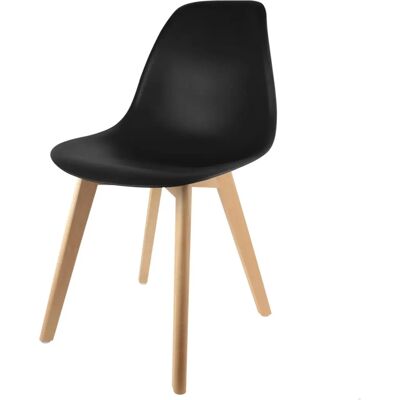 Chaises de salle à manger en coque en plastique noir de The Home Deco Factory - Chaises de salle à manger - Publicité Chaises de salle à manger en coque en plastique noir de The Home Deco Factory - Chaises de salle à manger - Publicité