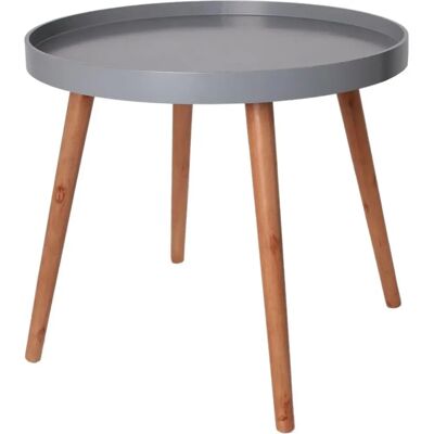 Table d'appoint ronde grise MDF avec plateau par The Concept Factory - Publicité Table d'appoint ronde grise MDF avec plateau par The Concept Factory - Publicité