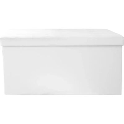 Home Deco Factory Siège de Rangement Pliable - Rectangulaire, Blanc, 76.5cm - Publicité Home Deco Factory Siège de Rangement Pliable - Rectangulaire, Blanc, 76.5cm - Publicité