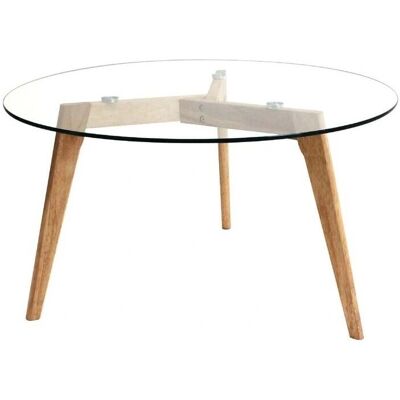 The Home Deco Factory - Table Basse Ronde en Verre 80cm - Publicité The Home Deco Factory - Table Basse Ronde en Verre 80cm - Publicité