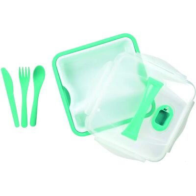 Cmp-paris Boîte à déjeuner Vert/Rose/Turquoise - lunch box - Publicité Cmp-paris Boîte à déjeuner Vert/Rose/Turquoise - lunch box - Publicité