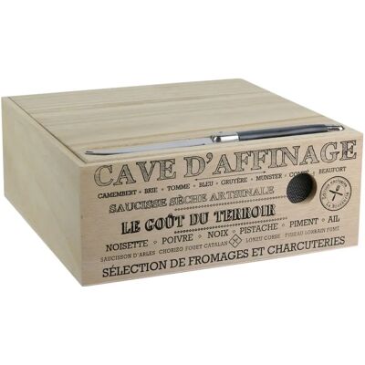 Cook Concept Addict Entière Boîte à Fromage en Bois avec Couteau - Rangement Fromages - Publicité Cook Concept Addict Entière Boîte à Fromage en Bois avec Couteau - Rangement Fromages - Publicité