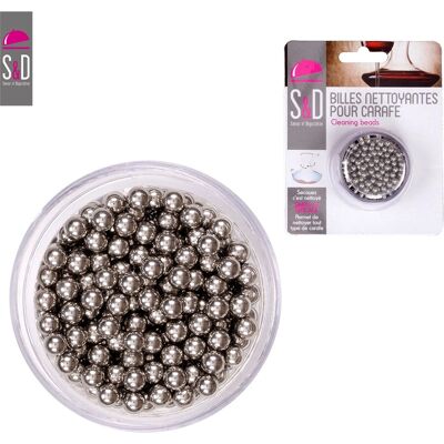 CMP Paris KV7012 Brosse pour Bouteille Chrome - Boules de Nettoyage pour Carafe - Publicité CMP Paris KV7012 Brosse pour Bouteille Chrome - Boules de Nettoyage pour Carafe - Publicité