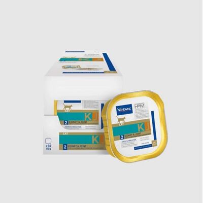 Virbac Veterinary HPM Nourriture Humide Chat Rénal & Articulations KJ2 - 28x85g - Publicité Virbac Veterinary HPM Nourriture Humide Chat Rénal & Articulations KJ2 - 28x85g - Publicité