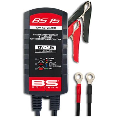Cargador de batería BS Battery BS15 Negro 12V - Cargador de batería Cargador de batería BS Battery BS15 Negro 12V - Cargador de batería