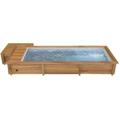 Piscine Rectangulaire en Bois Procopi - 6x2,5x1,33 m - Avec Rangement et Volet - Publicité Piscine Rectangulaire en Bois Procopi - 6x2,5x1,33 m - Avec Rangement et Volet - Publicité
