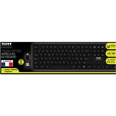 Port Designs 900752-W-FR Clavier Sans Fil AZERTY - Bureau - Publicité Port Designs 900752-W-FR Clavier Sans Fil AZERTY - Bureau - Publicité