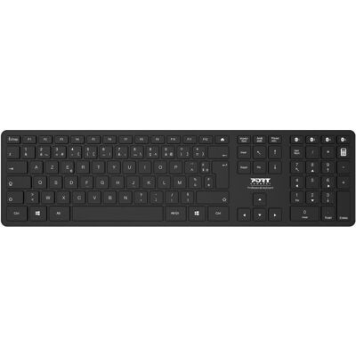 Clavier sans fil Bluetooth AZERTY Port Designs 900903 - Noir - Publicité Clavier sans fil Bluetooth AZERTY Port Designs 900903 - Noir - Publicité