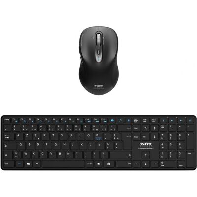 Port Designs 900907RFR - Pack clavier et souris Bluetooth AZERTY - Publicité Port Designs 900907RFR - Pack clavier et souris Bluetooth AZERTY - Publicité