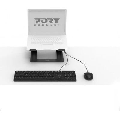 Ensemble Clavier et Souris Port Designs 501896 - USB Bureau Noir Ensemble Clavier et Souris Port Designs 501896 - USB Bureau Noir