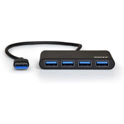 Port Designs 900121 Hub USB con 4 Porte - Nero Port Designs 900121 Hub USB con 4 Porte - Nero
