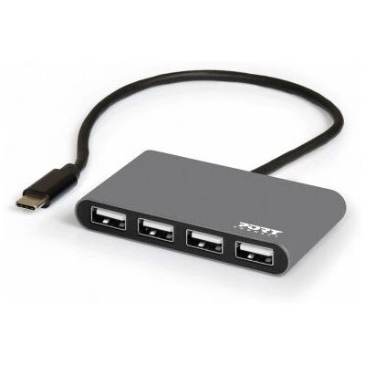Port Designs 900128 Hub USB - 4 Porte - Nero Port Designs 900128 Hub USB - 4 Porte - Nero