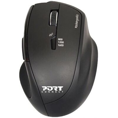 Souris Optique Sans Fil Port Designs 900708 - Droite 1600 DPI - Publicité Souris Optique Sans Fil Port Designs 900708 - Droite 1600 DPI - Publicité