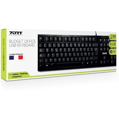 Teclado USB AZERTY Port Designs 900753 - Uso en oficina Teclado USB AZERTY Port Designs 900753 - Uso en oficina