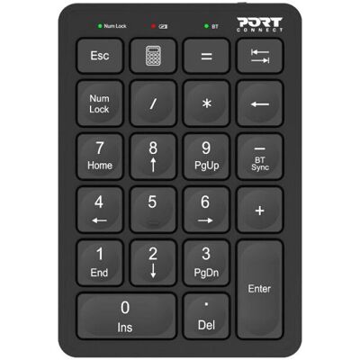 Pavé numérique Bluetooth Port Designs 900802 - Ordinateur portable/PC Noir Pavé numérique Bluetooth Port Designs 900802 - Ordinateur portable/PC Noir
