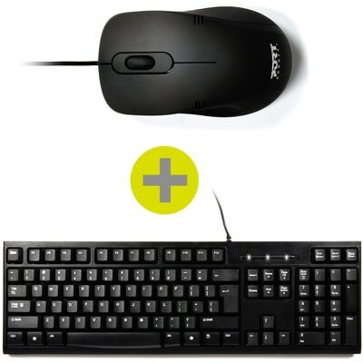 Port Designs 900900 Tastatur und Maus Set - Büro USB AZERTY Schwarz Port Designs 900900 Tastatur und Maus Set - Büro USB AZERTY Schwarz