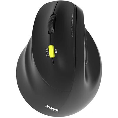 Port Designs 910008 Drahtlose Linkshänder-Maus - Ergonomische RF + Bluetooth Maus Port Designs 910008 Drahtlose Linkshänder-Maus - Ergonomische RF + Bluetooth Maus