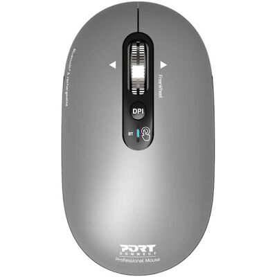 Port Designs 910009 Maus - Kabellose Bluetooth Optisch 3200 DPI - Grau Port Designs 910009 Maus - Kabellose Bluetooth Optisch 3200 DPI - Grau