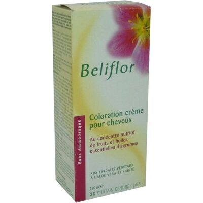 Crema de Coloración Beliflor - Castaño ceniza claro - Ingredientes naturales Crema de Coloración Beliflor - Castaño ceniza claro - Ingredientes naturales