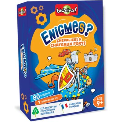 Bioviva - Jeu Éducatif - Chevaliers et Châteaux Forts - 80 Énigmes Illustrées - Fabriqué en France - Publicité Bioviva - Jeu Éducatif - Chevaliers et Châteaux Forts - 80 Énigmes Illustrées - Fabriqué en France - Publicité