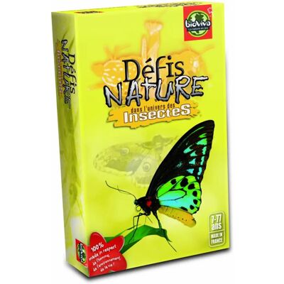 Jeu de Questions Insectes Jaune - Bioviva - Défis Nature - Publicité Jeu de Questions Insectes Jaune - Bioviva - Défis Nature - Publicité