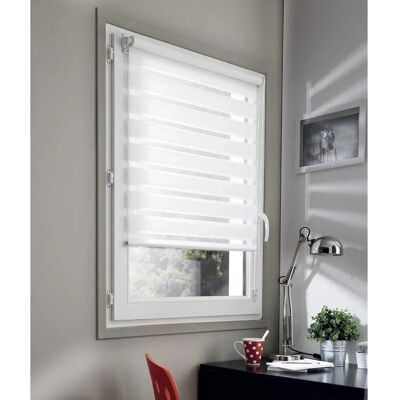 Madecostore Dags- och nattgardiner - 42x190 cm - Ingen borrning - Vit Madecostore Dags- och nattgardiner - 42x190 cm - Ingen borrning - Vit