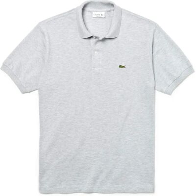 Polo Lacoste L.12.12 (L1264) - gris clair chine - Publicité Polo Lacoste L.12.12 (L1264) - gris clair chine - Publicité