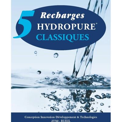 Recharge Filtre Eau Classique Hydropure - Pack de 5 Recharge Filtre Eau Classique Hydropure - Pack de 5