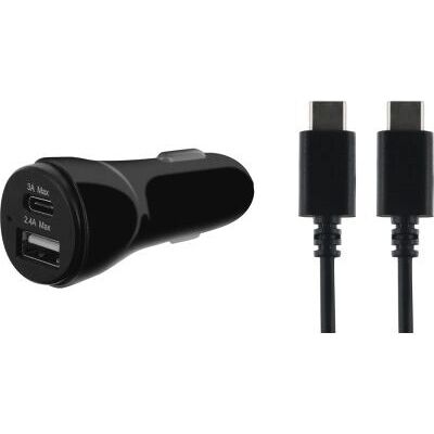 Bigben Connected Auto-Ladegerät - Dual USB C FastCharge Schwarz Bigben Connected Auto-Ladegerät - Dual USB C FastCharge Schwarz