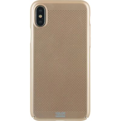 Bigben iPhone XS/X Gyllene perforerad plastfodral Bigben iPhone XS/X Gyllene perforerad plastfodral