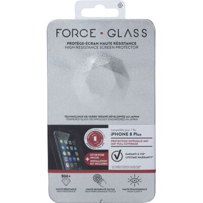 Force Glass iPhone 8 Plus Näytön & Takaprotektori - Läpinäkyvä Force Glass iPhone 8 Plus Näytön & Takaprotektori - Läpinäkyvä