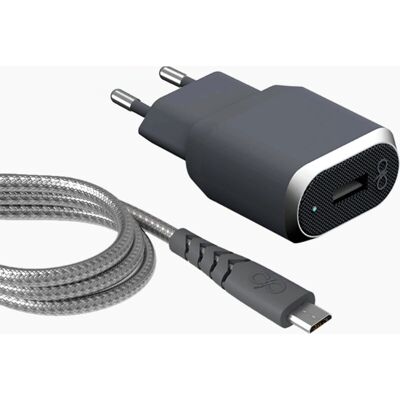 Bigben Connected FPCSMIC1.2MG - Cargador para Smartphone, Gris, Carga Rápida USB Bigben Connected FPCSMIC1.2MG - Cargador para Smartphone, Gris, Carga Rápida USB