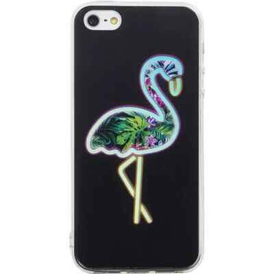 Bigben Connected COVHOLOFLAMIPSE Black Phone Case - Holographic Flamingo - iPhone 5/5S/SE Bigben Connected COVHOLOFLAMIPSE Black Phone Case - Holographic Flamingo - iPhone 5/5S/SE