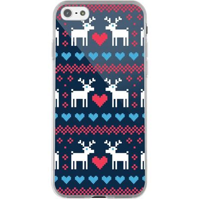 Bigben Connected iPhone 5/5S/SE Red Case - Heart & Deer Design Bigben Connected iPhone 5/5S/SE Red Case - Heart & Deer Design